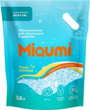 Наполнитель для кошачьего туалета Miaumi Мяуми Silica Gel Fresh Scented Силикагелевый наполнитель для кошачьего туалета с ароматом свежести 3,8л