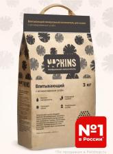 Наполнитель для кошачьего туалета Napkins наполнитель впитывающий наполнитель с активированным углем, 100% Натуральный, без пыли, 17,91 л