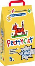 Наполнитель для кошачьего туалета PrettyCat Наполнитель Супер белый комкующийся для кошек 10кг Club