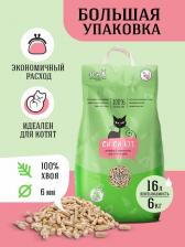 Наполнитель для кошачьего туалета Си Си Кэт наполнитель впитывающий древесный для кошачьих туалетов - 16 л