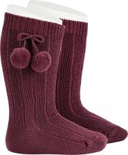 Носки для малыша Condor Высокие носки с помпонами, коричневый