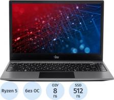 Ноутбук iRU Tactio (2084802) [AMD Ryzen 5, 14", 2.3 ГГц, 1920 x 1080, DDR4, 8 Гб, 512 Гб, 512 Гб, Free DOS/без ОС, AMD Ryzen 5 7430U / 2.3 ГГц]