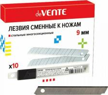 Нож канцелярский Attache Лезвие запасное для ножей эконом 9мм 10шт./уп., пласт.футляр