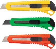 Нож канцелярский Brauberg Нож канцелярский 18 мм "Classic", фиксатор, корпус ассорти, упаковка с европодвесом, 230917