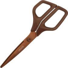 Ножницы бытовые Attache Ножницы 3D 210 мм с титановым покрытием лезвий и пластиковыми анатомическими ручками кофейного цвета