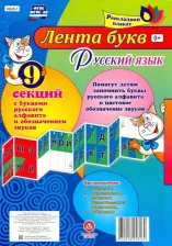 Обучающая игра/пособие Издательство "Учитель" Плакат-лента раскладной с буквами русского алфавита (200х280 мм)