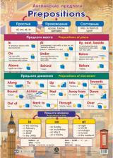 Обучающая игра/пособие Издательство "Учитель" Плакат учебный "Английские предлоги". Формат A2