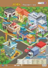 Обучающая игра/пособие Издательство "Учитель" Учебный плакат. Английский язык. Jobs. Профессии: Формат А2