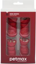Одежда для собак Petmax Ботинки-дутики для собак, S, красные