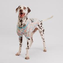 Одежда для собак Petmax Футболка для собак, 3XL, зеленая с цветочками