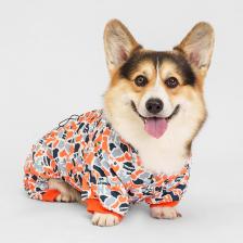 Одежда для собак Petmax Комбинезон для собак, 4XL, серо-оранжевый (мальчик)