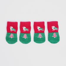 Одежда для собак Petmax Носки красные птички M