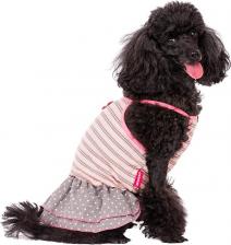 Одежда для собак Petmax Платье для собак, L, розовое с бантиком (девочка)