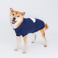 Одежда для собак Petmax Свитер для собак, 60 см, синий с облачком