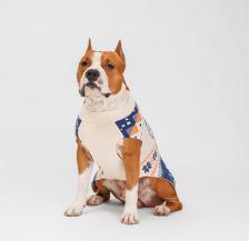 Одежда для собак Petmax Свитер с оленями для собак, 3XL, 46 см, желто-синий