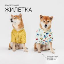 Одежда для собак Petmax Жилетка двусторонняя для собак, 4XL, желтая