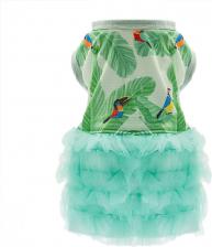 Одежда для собак Rurri Платье для собак Птицы XL зеленый (девочка)