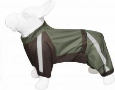 Одежда для собак Tappi Дождевик для собак без подкладки на кнопках Французский бульдог темно-зеленый 4609146346377