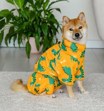 Одежда для собак Tappi Дождевик для собак Дино оранжево-зеленый XXL