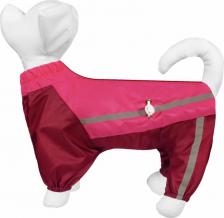 Одежда для собак Tappi Комбинезон для собак Твист, женский, красный, розовый, L, длина спины 30 см