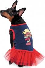 Одежда для собак Triol Платье для собак, Marvel Капитан Марвел L, женский, синий, длина спины 35 см