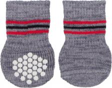 Одежда для собак Trixie Носки для собак размер L, 2 шт серый