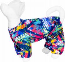 Одежда для собак Yami-Yami Дождевик для собаки с рисунком "Абстракция"синийразмер XL лн26ос0,088 кг