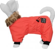Одежда для собак Yami-Yami комбинезон утепленный на молнии для девочки, коралловый (XXL)