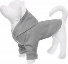Одежда для собак Yami-Yami толстовка для собаки из флиса с принтом "Слоники", серая (S)