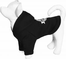 Одежда для собак Yami-Yami Толстовка для собаки лн26ос, черная, с капюшоном, 34 см, XL