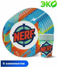 Тарелки ND Play Набор одноразовой бумажной посуды для праздника /NERF