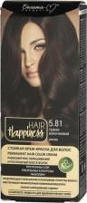 Окрашивание волос Белита Краска для волос Крем HAIR HAPPINESS Стойкая тон №5.81 Темно коричневый