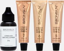 Окрашивание волос Bronsun Набор для окрашивания бровей и ресниц 4 шт INNOVATOR COSMETICS