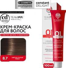 Окрашивание волос Constant Delight Крем-краска TEAM155 для окрашивания волос 8.7 светло-русый табак 100 мл