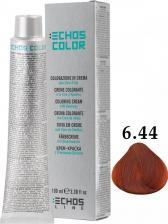 Окрашивание волос Echosline Крем- краска ECHOSCOLOR 6.44 Темно-русый насыщенно медный 100 мл