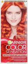 Окрашивание волос Garnier Стойкая крем-краска для волос "Color Sensation, Роскошь цвета", Коллекция "Янтарные рыжие", оттенок 7.40, Янтарный Ярко-Рыжий