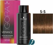 Окрашивание волос Igora Schwarzkopf Professional Vibrance 5-5 Краска для волос - Светлый коричневый золотистый, 60мл