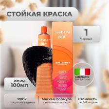 Окрашивание волос Inebrya Крем-краска Color Professional 1 Чёрный 100 мл