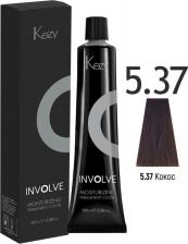 Окрашивание волос Kezy 5.37 Крем-краска стойкая увлажняющая для волос, кокос / INVOLVE 100 мл