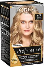 Окрашивание волос L'Oreal Краска для волос "Preference", с бальзамом-усилителем цвета, оттенок 8.3, Канны золотой светло-русый, 243 мл