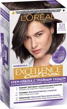 L'Oreal Крем-краска для волос Excellence Cool Creme Ультрапепельный светло-каштановый тон 5.11, 192 мл L'Oreal Крем-краска для волос Excellence Cool Creme Ультрапепельный светло-каштановый тон 5.11, 192 мл