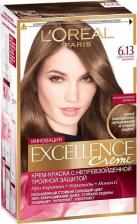 Окрашивание волос L'Oreal Стойкая крем-краска для волос "Excellence", оттенок 6.13, Тёмно-русый бежевый