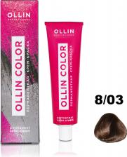 Окрашивание волос Ollin 8/03 краска для волос, светло-русый прозрачно-золотистый / COLOR 100 мл