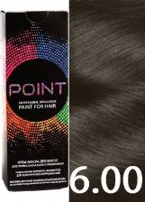 Окрашивание волос Point промо Краска для волос для проф.прим., тон №6.00, Русый для седых волос + 6% оксид, 100/100мл