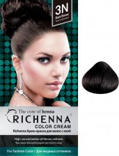 Окрашивание волос Richenna Крем-краска для волос с хной Dark Brown