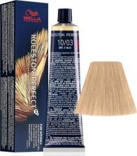 Окрашивание волос Wella Koleston Perfect ME+ 10/03 Краска для волос - Яркий блонд натуральный золотистый, 60мл