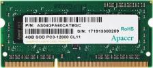 Оперативная память Apacer DS.04G2K.KAM [SO-DIMM DDR3 4 Гб (1x4 Гб), 1600 MHz, CL-11-11-11]