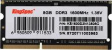 Оперативная память KingSpec KS1600D3N13508G [SO-DIMM DDR3L 8 Гб (1x8 Гб), 1600 MHz, CL-11-11-11]