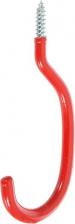 Отдельный предмет для прихожей Larvij Крючок средний с резьбой LG039S 15x7x0.9 см цвет красный нагрузка до 50 кг