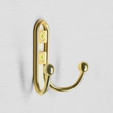 Отдельный предмет для прихожей Tundra Крючок-вешалка, двухрожковый (арт.220L) LIGHT, цвет золото